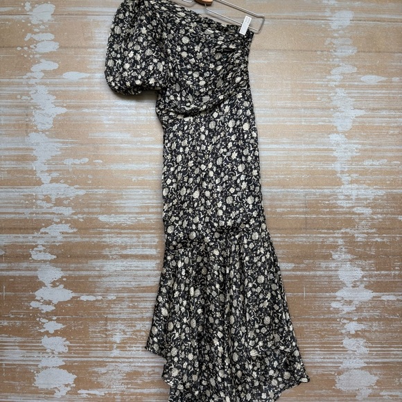 ASTR Santorini One Shoulder Floral Midi Dress Boho Preppy Wedding Womens XS - Picture 6 of 6